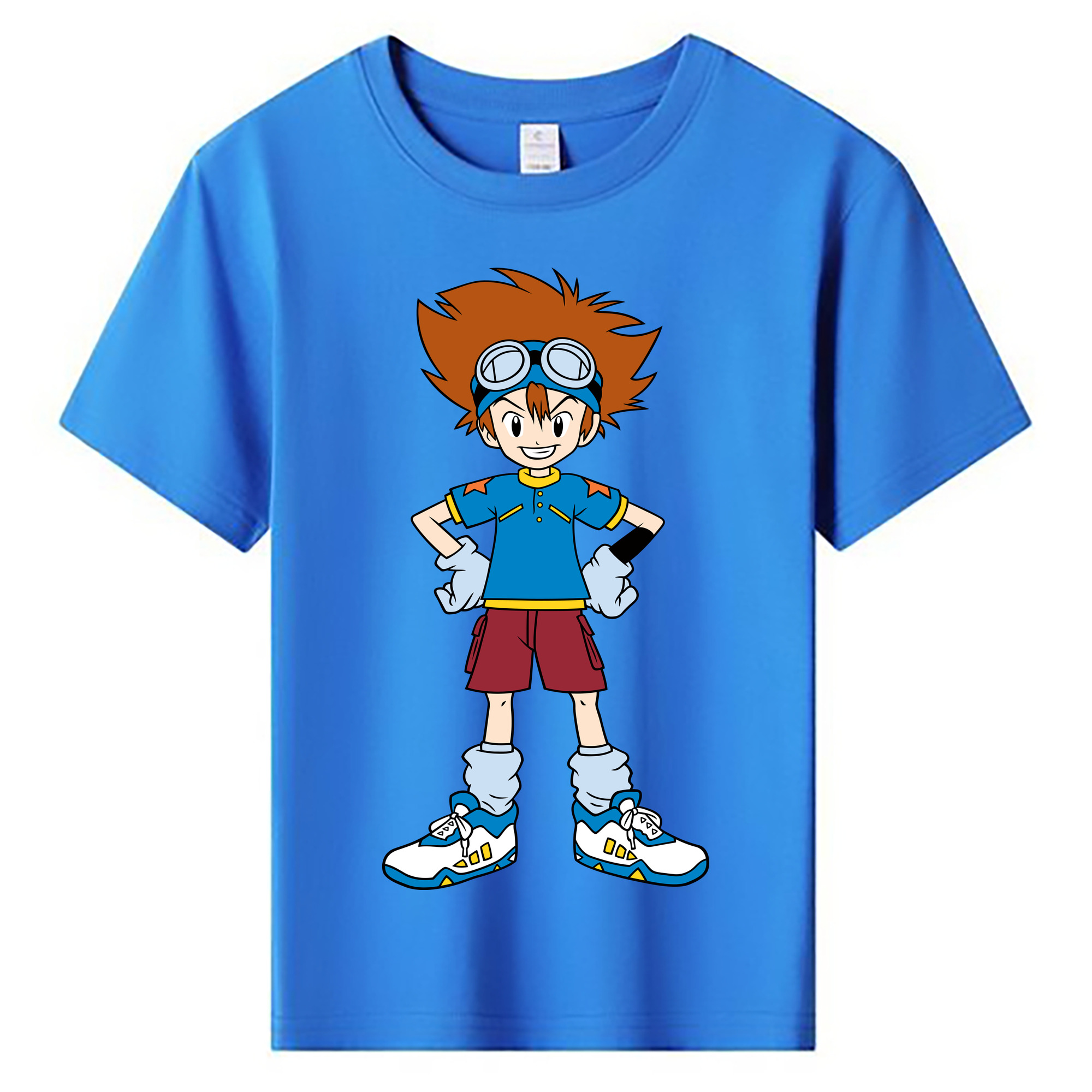 （画像用） Digimon デジタルモンスター/デジモン 綿100％キッズTシャツ（フロントプリント）
